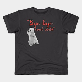 BEAR BYE WAVING Kids T-Shirt